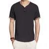 Mens Casual Shirts New Summer Cotton Linen Men Thin Brand Clothing Shirt Flax Slim Short Sleeve Plus Size L-5Xl Drop Delivery Apparel Dhgqi