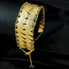 Bangle Afrikaanse Bruidsmode Verstelbare Ketting Armbanden 24k Vergulde Brede Armbanden Voor Dubai Bruiloften Party Sieraden Geschenken