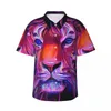 Men's Casual Shirts Craft Tiger Hawaii Shirt Mens Beach Abstract Animal Print Short-Sleeve Stylish Custom Trendy Oversize Blouses
