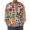 Felpe con cappuccio da uomo Bandiera dei paesi del mondo Felpe grafiche per uomo Abbigliamento Fashion Design Bandiere Stampa 3D Ragazzo Pullover Donna Manica lunga Y2k