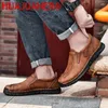 Casual Schuhe Klassische Herrenmode Leder Freizeit Männer Loafer Slip On Mokassins Männlich Bequemes Fahren Outdoor Walking Schuh