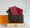 Fashion designer bag woman shoulder bags with box handbag purse clutch wallet card holders three in one