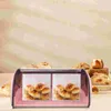 Plates Bread Storage Box Bin Shop Countertop Organizer Kitchen Container Metal Containers Stainless Steel