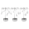 Candle Holders 3 Pcs Swivel Holder Table Adornment Christmas Small Wrought Iron Party Decor Dinner Decorations