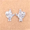 Charms 38Pcs Antique Sier Bronze Plated Christmas Santa Claus Gift Pendant Diy Necklace Bracelet Bangle Findings 33X25Mm Drop Delivery Dh6Tv