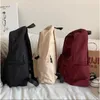 Школьные сумки, рюкзаки, женские однотонные черные рюкзаки большой емкости, модный Harajuku, повседневная водонепроницаемая сумка на молнии для студентов, японский стиль