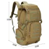 Mochilas Mochilas Militares Mochilas Campo Caminhando Daypack Exército Rucksack Outdoor Fishing Sport Scaling Salt Smags à prova d'água 28L/50L