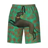 Shorts masculinos Greyhound Jumping Homens Swim Trunks Swimwear Quick Dry Beach Board Whippet Sihthound Dog Natação Boardshorts