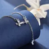 Pendant Necklaces Fashion Choker Butterfly Flashing Crystal Flower Clavicle Chain