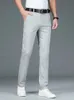 Pantaloni da completo dritti da uomo di lusso di alta qualità Pantaloni da uomo in fibra di bambù Designer Primavera Estate Pantaloni formali lunghi casual eleganti da uomo 240326