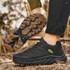 Sapatos casuais caminhada ao ar livre homens tênis rendas até couro de alta qualidade à prova dwaterproof água homem caminhadas moda escalada inverno trekking