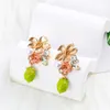 Dangle Earrings Makersland Cute Pearl Flower Lemon Drop For Girls Jewelry Accessories Teenager Charming Gift Wholesale