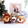 Party Favor Gifts 10cm Tiger Jungle Brother Monkey Elephant Stuffed Animal Toy Doll Keychain Plush