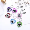 Dog Tag Free Engraved ID Personalized Custom Alloy Heart Charm Pendant Anti-lost Nameplate Necklace Pet Puppy Collar Accessories