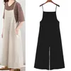 Frauen Casual Lose Fit Overall Lange Hosenträger Bib Breite Bein Overalls Hosen Strampler Harem Hosen Schwangerschaft Baby Stillen Plus größe