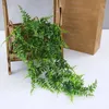 Decorative Flowers Persian Fern Leaves Home Garden Room Decor Hanging Artificial Plant Plastic Vine Grass Wedding Party Wall Decoration