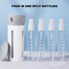 Opslagflessen 4 in 1 draagbare reisvloeistofdispenserfles Knijptype Parfum Shampoo Conditioner Lotion Cleanser Container