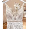 فستان الزفاف البوهيمي v buhemian 2023 Vestido Noiva Summer A Boho Neck Lace Open Back Sister 240329