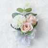 Decorative Flowers Artificial Eucalyptus Rose Bridal Bridesmaid Wrist Flower Wedding Supplies Outdoor Decoration Bouquet