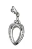 Beadsnice Sterling Silver Necklace Pendant Tray Heart Shaped Pendant Blank Cabochon Inställning Present till vänner ID 340529513035