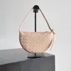 mini sac à bandoulière tissé lever du soleil sac en croissant tissé emballage d'aisselle noué sac de rouge à lèvres pour téléphone portable peut être ajusté sac à main pour femme