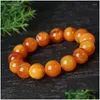 Bracelets de charme huile de poulet jaune vieux Beex perles d'ambre pierres originales barils pour hommes et femmes livraison directe bijoux Dhxcp