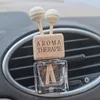 8 ml Car Diffuser Air Freshener Bottle Empty Car Essential Oil Diffuser Glass Perfume Diffuser Bottle with Vent Clip Wooden Caps Stick