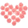 Decorative Flowers 100pcs Fake Rose Head Artificial Flower Faux Pink For DIY Crafts Decor