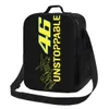 Rossi Isolated Lunch Bag For Women Motorcykel Racing Cooler Thermal Bento Box Office Picnic Travel 240320