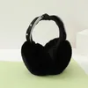 Cache-oreilles chauds en forme d'aile de chauve-souris noire, mignon, gothique, pour femmes, Lolita, fille foncée, couvre-oreilles, joli pli, accessoires, bandeau