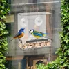 Other Bird Supplies Suction Cups Window Feeders Outdoor Garden Birdhouse Wall Mount Acrylic Feeder Tray Clear With Food Trays Parrot