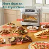 Air Fryers 12-in-1 Air Fryer Toaster Oven Combo Airfryer Convection Oven Countertop Bake Roast Reheat Silver-Stainless Steel Y240402