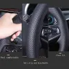 Kia Sedona 2015-2019 Sorento 2015-2018 Hand-Stitched BlackEngine Leather Suede Car Steering Wheel Cover Caver Carcessory