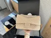 Designer Shoulder Chain Bag Clutch Plate Handbag Wallet Checked Caviar Wallet Double Letter Solid High Waist Square Stripe Women's Luxury Handbag
