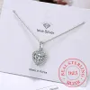 Collane Top Kwaliteit 925 Sterling Zilver Forever Love Hart Grote Enkele Cz Charm Hanger Ketting Sierlijke Sieraden Voor Vrouwen Lady Vale