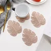 Table Mats 5 Different Styles Coasters Mat Dinner Plate Pad Light Luxury Bronzing Soft Durable Home Kitchen Decoration