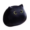 Amazon black cat throw pillow plush doll cute cute cat a hair can add LOGO doll