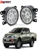 2PCSPAIRハイブライトカースタイリングラウンドバンパー12V H11 LEDミツビシL200 TRITON STRADA FIAT FULLBACK3129425用フォグライトハロゲンランプ