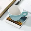 Tischsets mit Waldmotiv, Keramik-Untersetzer (quadratisch) für Kaffeetassen, Tassenuntersetzer, personalisierbar