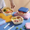 Ta ut containrar Portable Lunch Box Isolated Food Storage Non-Stick och Oil Stains Resistant For Kids Adults