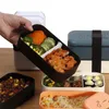 Dinnerware Bento Box Opp Bag Preferred Material Simple Shape Lattice Placement Easy To Clean Kitchen Bar Utensils Double Lunch 346g