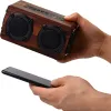 Speakers Classic Wooden Wireless Bluetooth Speaker With Antenna Fm Radio Function Support Micro Sd Usb Flash Drive Portable Home Theater