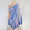 LIUHUO Customize Colors Figure Skating Dress Girls Ice Skating Dance Skirt Quality Crystals Stretchy Spandex Dancewear Ballet Blue BD1642