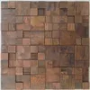 Metal antique copper tile red copper mosaic neoclassical hotel background wall tile