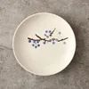 Plates 6 Inch Homehold Ceramic Plate Japanese Style Floral Round Porcelain Dinnerware Vegetable Fruit Sushi Kitchen Supplies