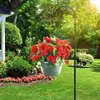 Hooks Shepherds Hook Black Heavy Duty Garden Outdoor Ground Plug Hanging For Solar Lights And Bird Feeders 3PCS