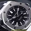 Crystal AP Armbanduhr Herrenuhr Royal Oak Offshore Automatische mechanische Präzisionsstahl-Datumsuhr 15710ST.OO.A002CA.01 Schwarze Scheibe 42 mm