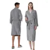 Home Clothing Toweling Kimono Robes Couple Pajamas Women And Men Bathrobe Absorbent Soft Dressing Gown Comfortable Solid El Robe