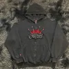 Zimowe vintage jnco haft z kapturem z kapturem damski street odzież Casual Y2K wzór bluzy bluzy bluza top k gotycka odzież 240325