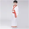 Ethnische Kleidung Ankunft Chinesisches Volkskostüm Junge Hanfu Kleidung Robe Gürtel Lange Kinder Traditionelle Kostüme Mädchen Tang 16Ethnische Drop Lieferung Dhjrg